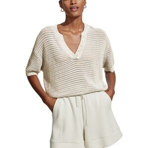 Varley Callie Crochet Knit Sweater S